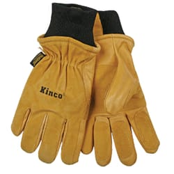 Kinco L Pigskin Leather Black/Gold Ski Gloves