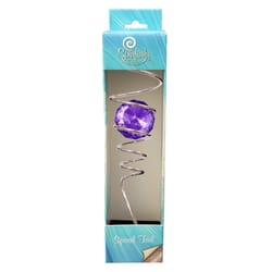 Spinfinity Designs Multi-color Stainless Steel 11 in. Silver Purple Tail Outdoor Spinner