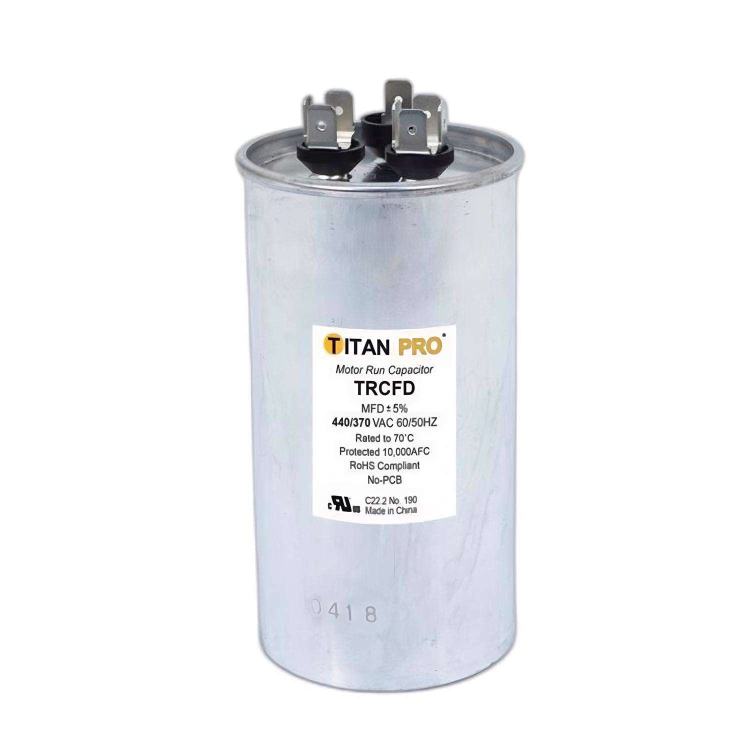 Titan Pro 80+7.5 MFD 440 V Round Run Capacitor Ace Hardware