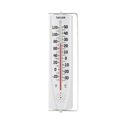 Taylor Thermometer Plastic White 0 in.