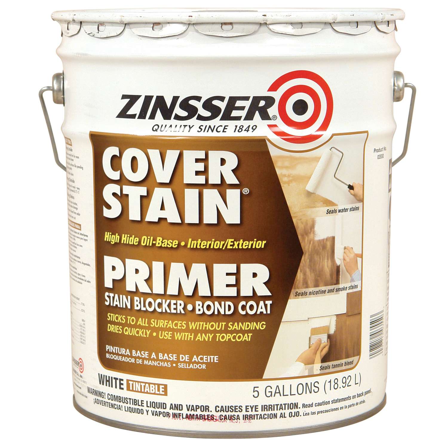 Zinsser Cover Stain White OilBased Alkyd Primer and Sealer 5 gal Ace