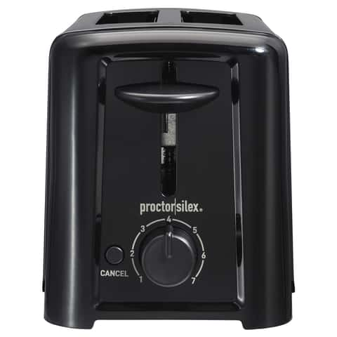 Proctor Silex 2 Slice Toaster, Auto Shut Off, Compact, Black, 22624