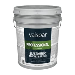 Valspar  White  Tintable Base  Stucco, Masonry and Brick Paint  5 gal. 