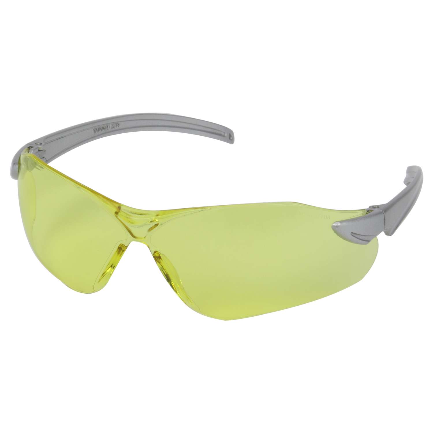 Safety Works AntiFog Rimless Safety Glasses Amber Lens Gray Frame 1 pc