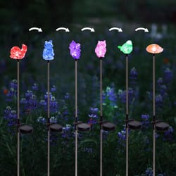 Alpine Clear Acrylic/Metal Garden Friends Solar Garden Stake