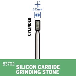 Dremel 1/8 in. D X 1/8 in. L Silicon Carbide Grinding Stone Cylinder 35000 rpm 1 pc