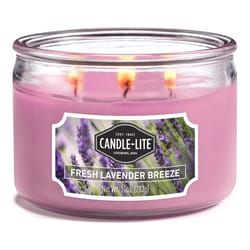 Candle Lite Purple Lavender Breeze Scent Candle 10 oz