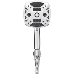 Oxygenics Square Chrome ABS Plastic 7 settings Handheld Showerhead 1.8 gpm