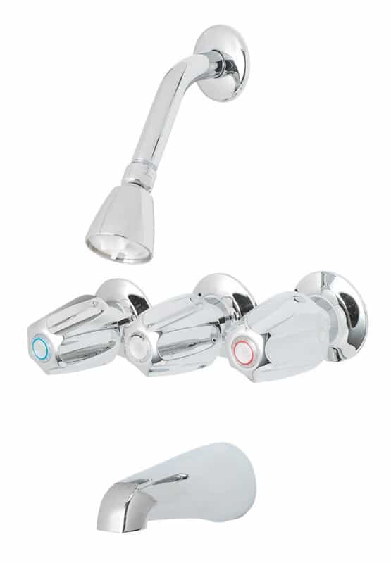 Oakbrook Essentials 3 Handle Tub And Shower 3 Handle Polished