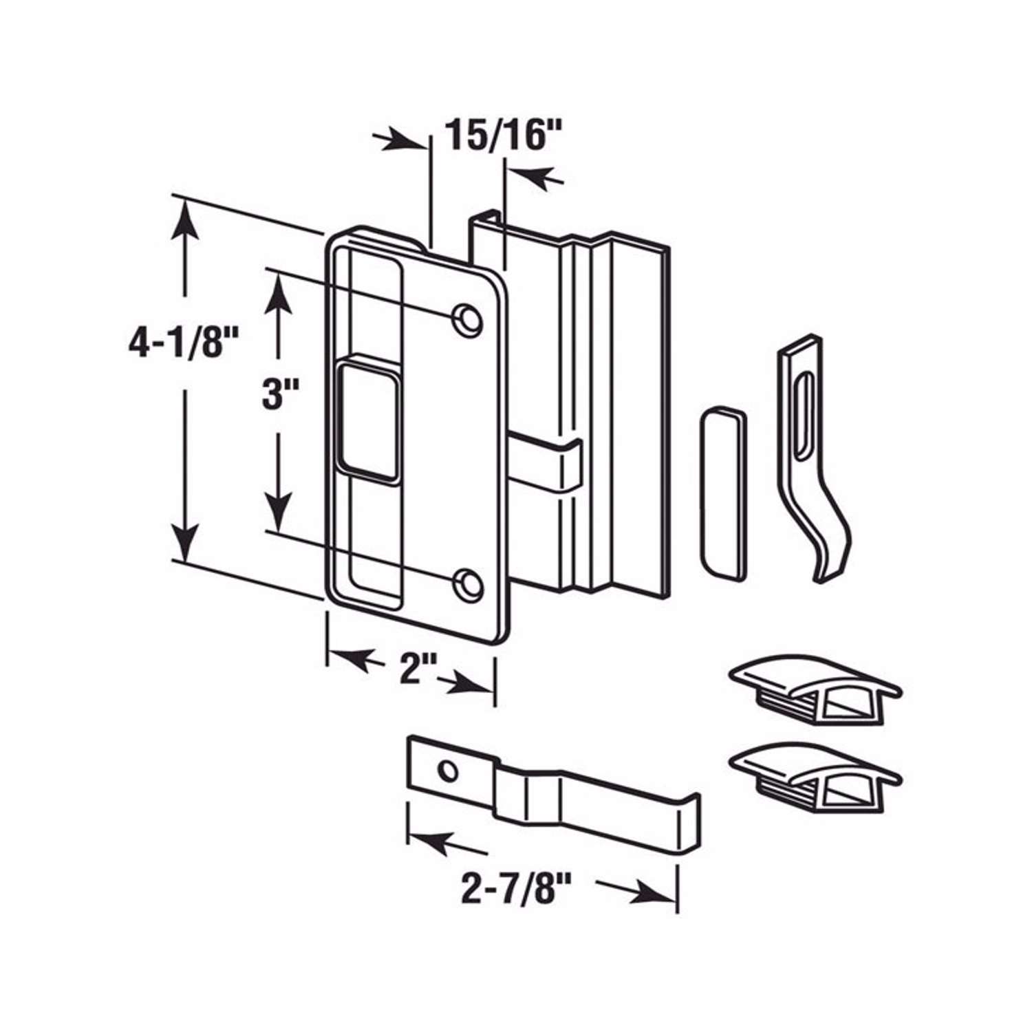 PrimeLine Plastic Outdoor Sliding Screen Door Latch/Pull Ace Hardware