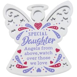 Reflective Words Daughter 4 in. H X 0.25 in. W X 4 in. L Multicolored Wood Sentimental Hangers