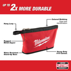 Milwaukee 0.25 in. W X 8 in. H Canvas Tool Pouch 1 pocket Red 1 pc