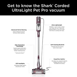 Shark UltraLight PetPro Bagged Corded Foam Sleeve Filter Stick Vacuum