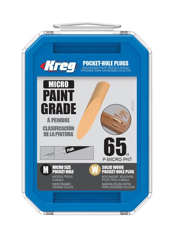 Kreg Round Plastic Pocket-Hole Plug 0.375 in. D X 1.875 in. L 50 pk White