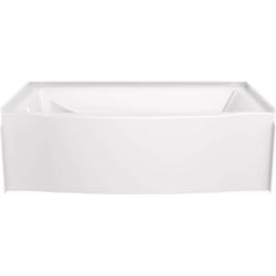 Delta Classic 500 18 in. H X 60 in. W X 32 in. L White Bathtub