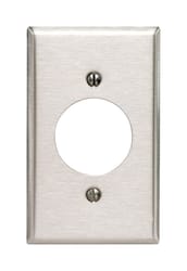 Leviton Commercial Smooth Silver 1 gang Stainless Steel Outlet Wall Plate 1 pk