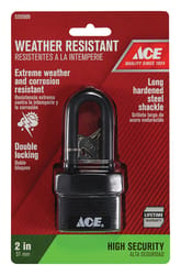 Ace 1-5/8 in. H X 2 in. W X 1-1/8 in. L Steel Double Locking Padlock