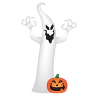 Deals on Gemmy Airblown 9 ft. LED Prelit Ghost and Pumpkin Inflatable