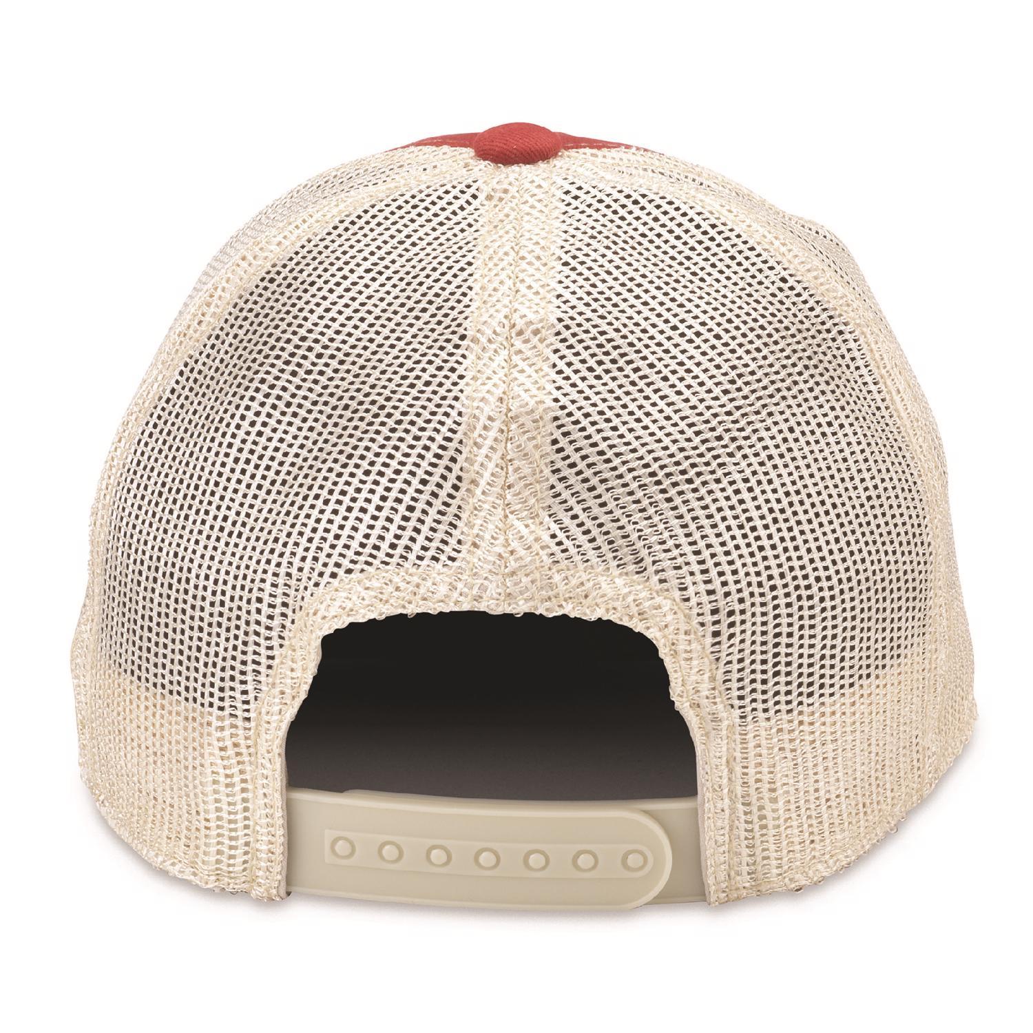 Ace Vintage Threads Headwear Logo Baseball Cap Stone/Red One