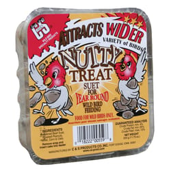 C&S Products Nutty Treat Assorted Species Beef Suet Wild Bird Food 11.75 oz