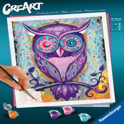 Ravensburger CreArt Dreaming Owl Paint By Number Set Multicolored 9 pc
