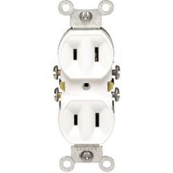 Leviton 15 amps 125 V Duplex White Outlet 1-15R 1 pk
