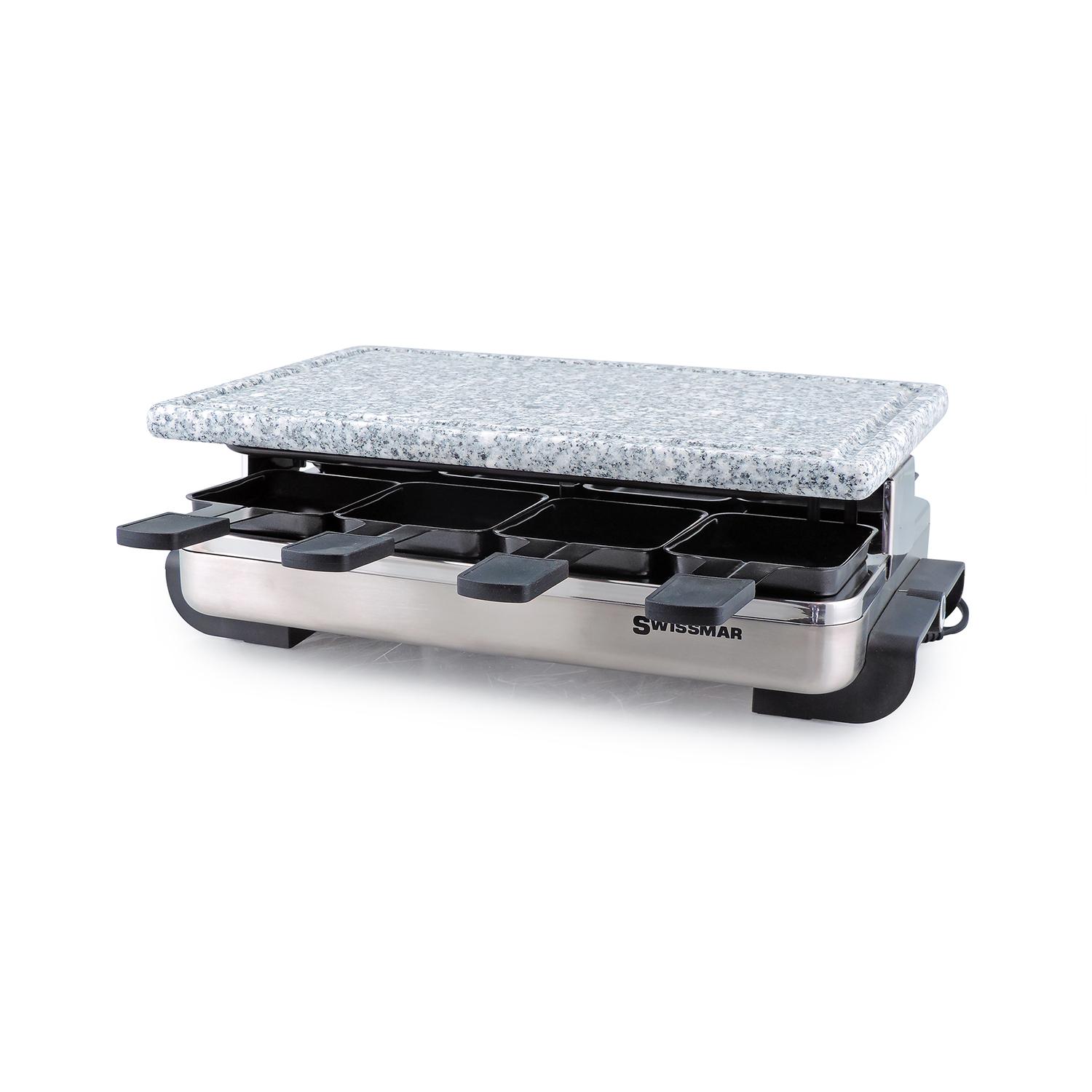 Swissmar Silver Stainless Steel Nonstick Surface Grill with Granite Stone 149.15 sq in Sansujyuku sansujyuku.com