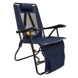 GCI Outdoor 4-Position Heathered Indigo Folding Lounger