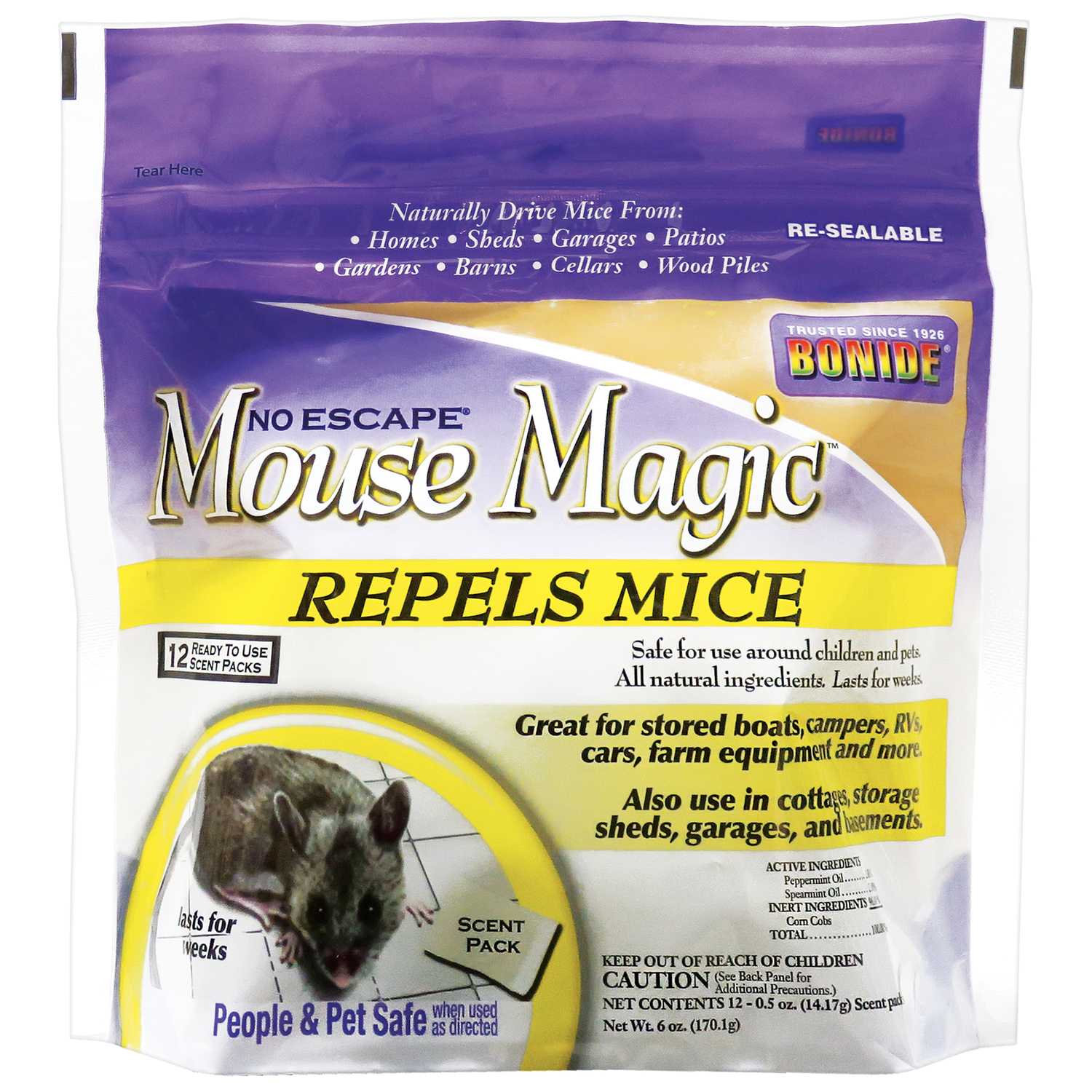 Bonide Mouse Magic Animal Repellent Scent Pouch For Mice 12 pk Ace