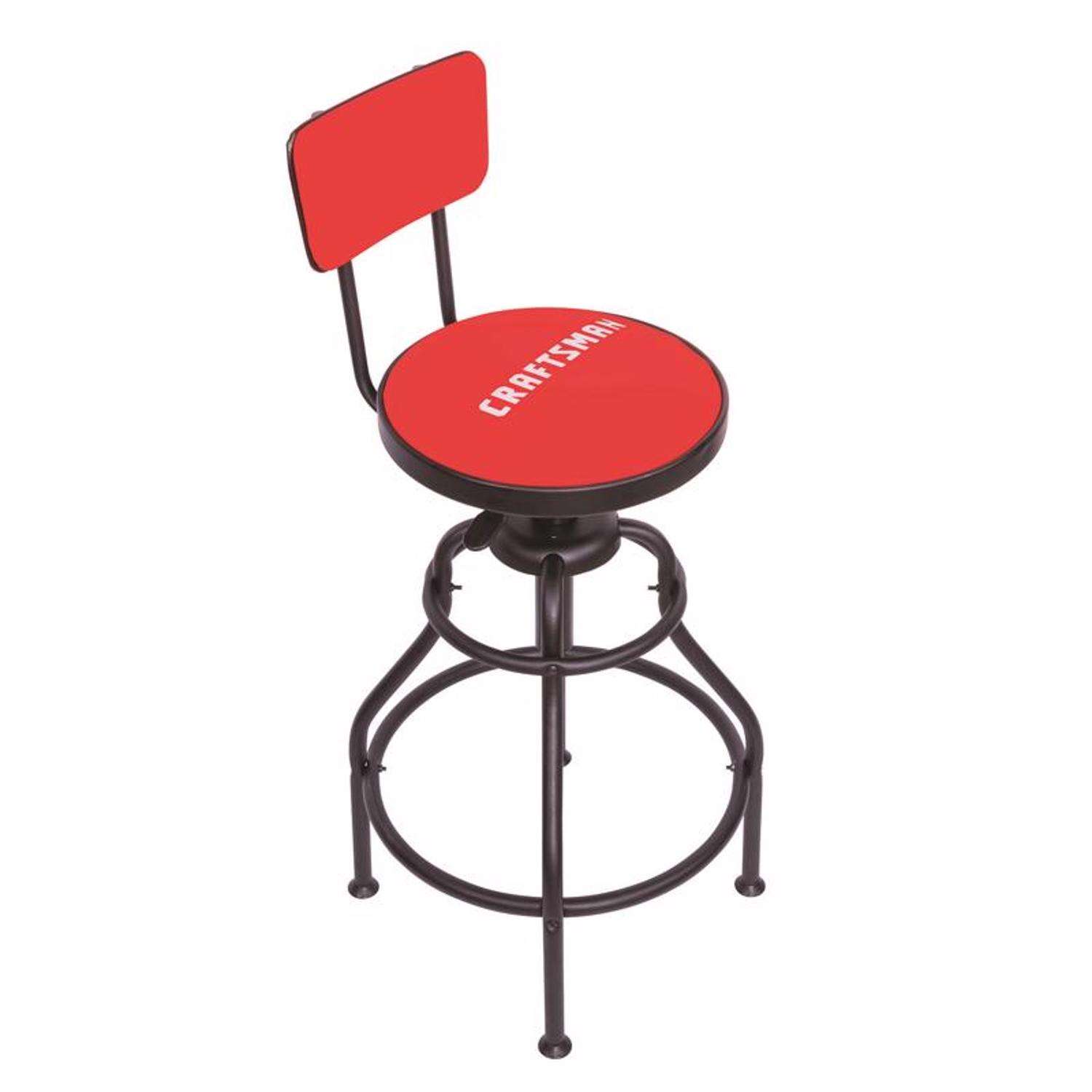 craftman stool！ホワイトオーク新品未使用。。 Craftsman Red Vinyl Deluxe Adjustable Shop Stool Mfr# 93394