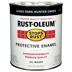 Rust-Oleum  Stops Rust  Gloss  Dark Hunter Green  Oil-Based  Protective Enamel  1 qt. 