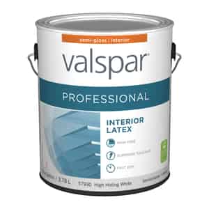Valspar  Contractor Professional  Semi-Gloss  Basic White  Acrylic Latex  Paint  1 gal. 