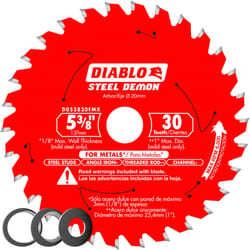 Diablo Steel Demon 5-3/8 in. D X 20 mm TiCo Hi-Density Carbide Metal Saw Blade 30 teeth 1 pk