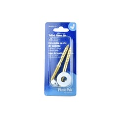 Plumb Pak Toilet Screw Set Brass Plated Steel