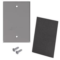 Sigma Engineered Solutions Rectangle Stamped Steel 1 gang 4.52 in. H X 2.77 in. W Flat Box Cover