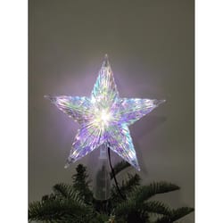 Celebrations LED Warm White Star Tree Topper 8.25 in.