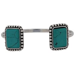 Montana Silversmiths Women's Vista Cuff Circle Silver/Turquoise Bracelet One Size Fits Most