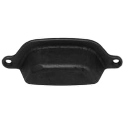 MNG Hardware Riverstone Cabinet Pull Cup 3 in. Matte Black 1 pk