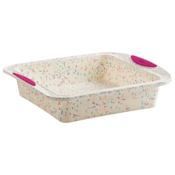 Trudeau 8 in. W X 8 in. L Confetti Square Cake Pan Multicolored