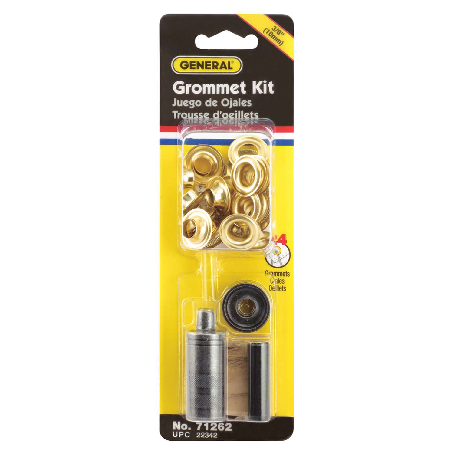 General Tools 71260 Grommet Kit with 48 Grommets, 1/4-Inch