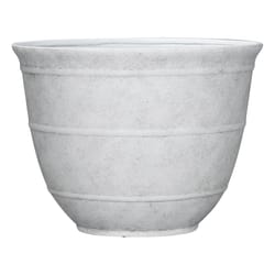 L&G Solutions 9 in. H X 12 in. W X 12 in. D X 12 in. D Polyresin Brighton Planter White
