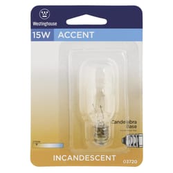 15W Soft White T4 Dimmable Incandescent Light Bulb 2-Pack