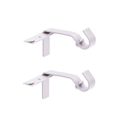 Kenney Fast Fit Brushed Nickel Silver Curtain Rod Bracket 5/8 in. L