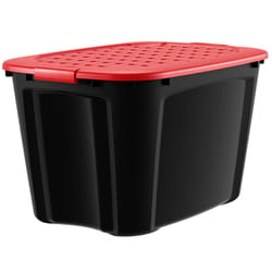 NO!break 30.5 gal Black/Red Utility Tote Stackable