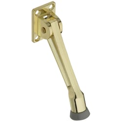 National Hardware 5 in. W Zinc w/Rubber Tip Brass Kick-Down Door Holder Mounts to door