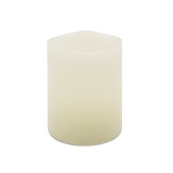 Matchless Darice Ivory Vanilla Honey Scent Pillar Flameless Flickering Candle