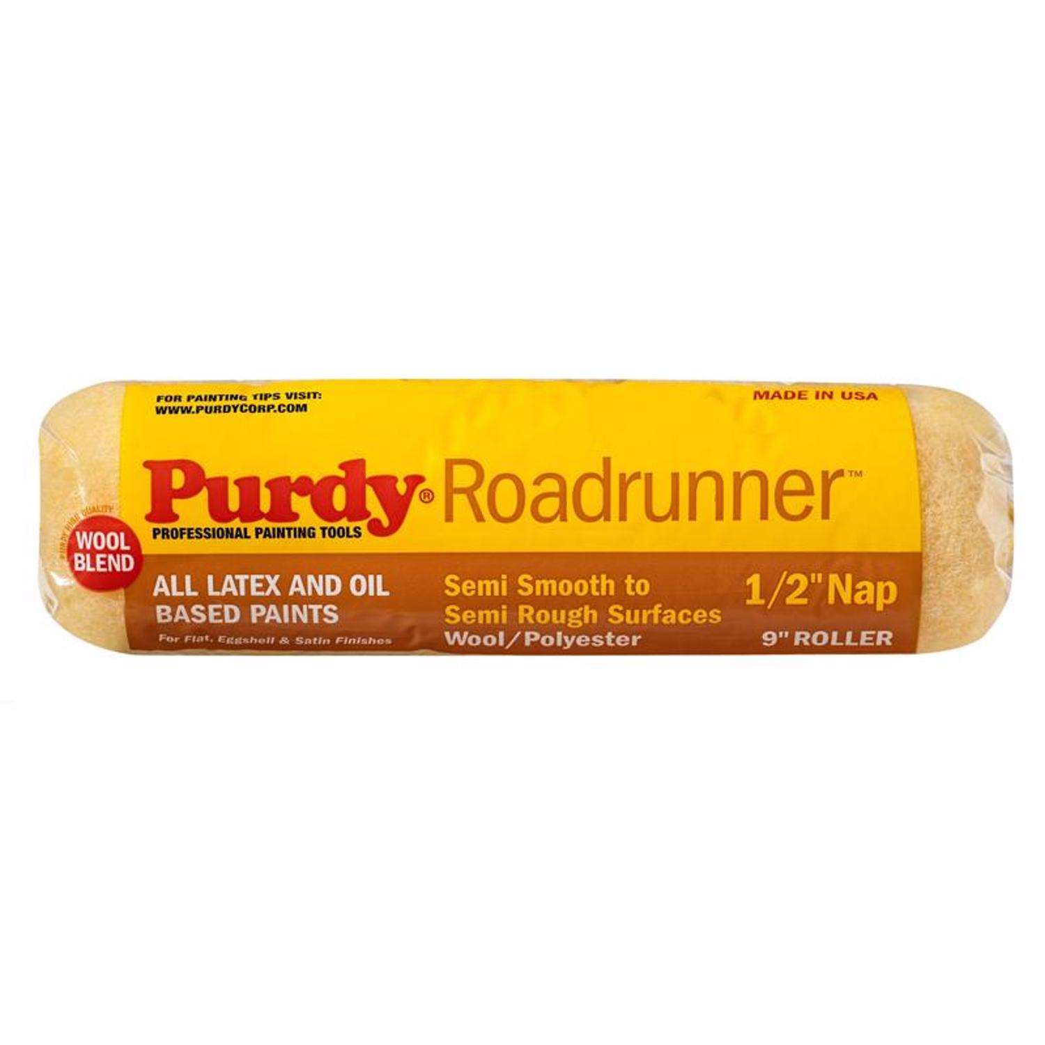 Purdy Roadrunner Polyester 9 in. W X 1/2 in. Regular Paint Roller Cover