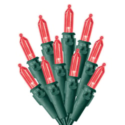 Celebrations LED Mini Red 100 ct String Christmas Lights 24.5 ft.