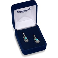 Montana Silversmiths Women's Vintage Silver/Turquoise Earrings Water Resistant