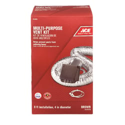 Ace 96 in. L X 4 in. D Brown Aluminum Dryer Vent Kit